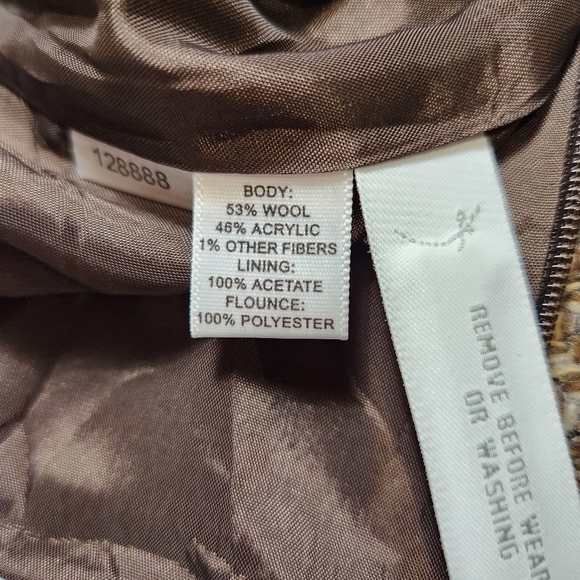 SIZE 6p Loft Skirt knee length Brown and tan color Ann Taylor LOFT - Picture 7 of 8